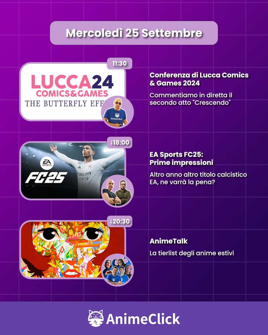 AnimeClick su Twitch: programma dal 23 al 29 settembre